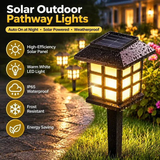 Balizador Solar LED para Jardim – Luminária de Espeto à Prova d’Água
