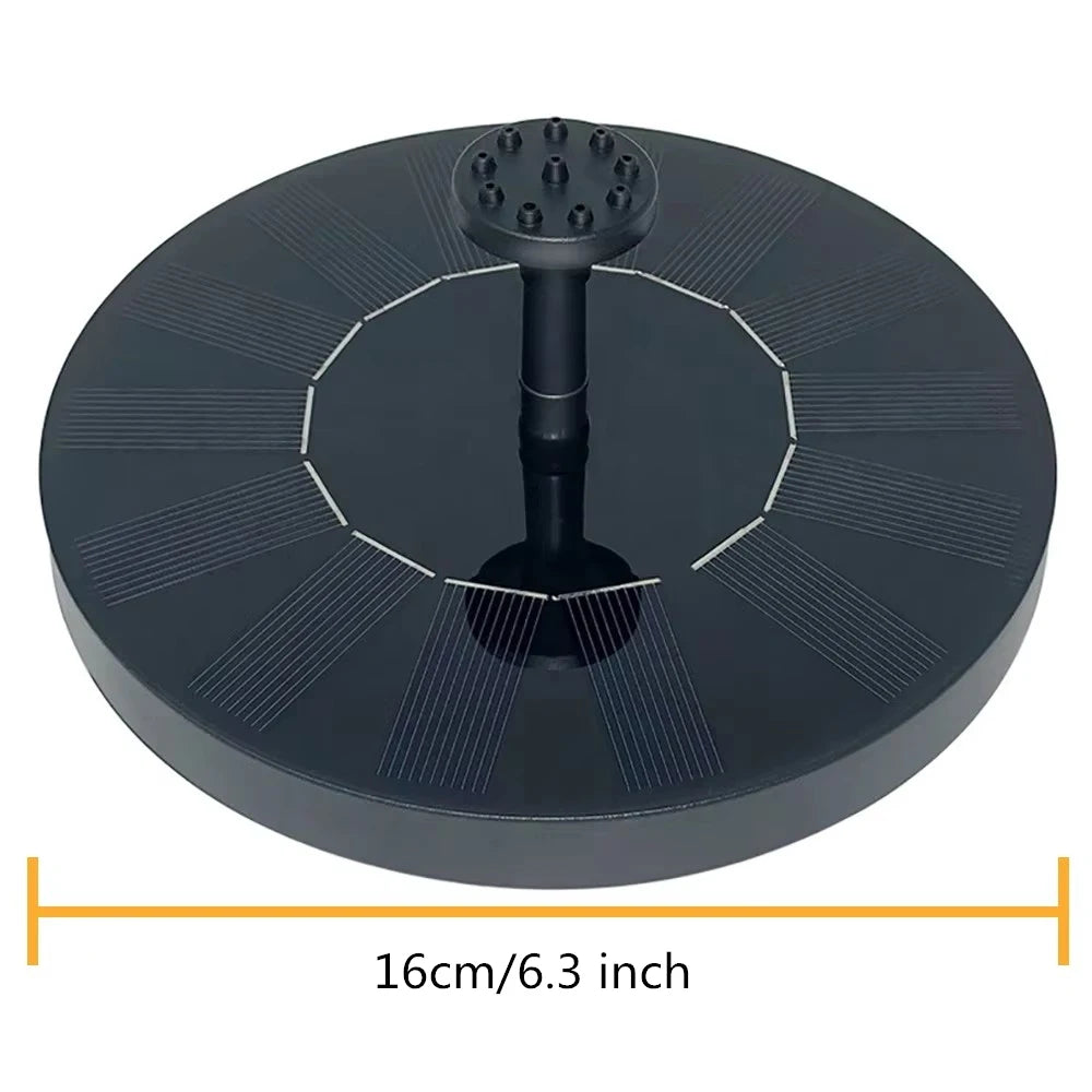 Fonte de Água Solar para Jardim e Bebedouro de Pássaros